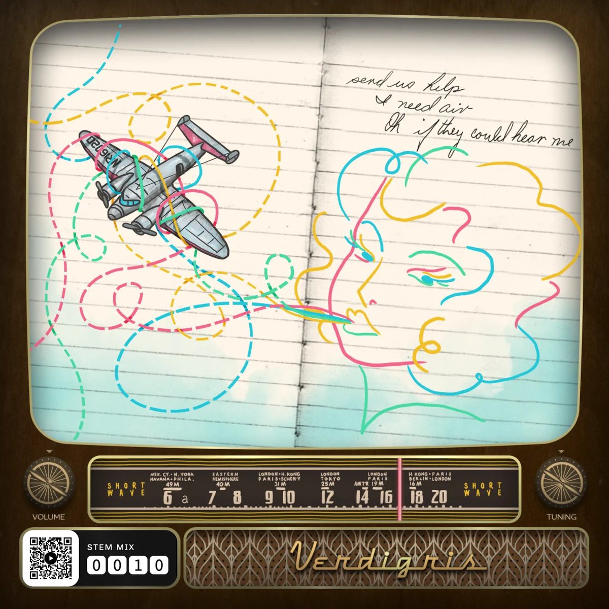 Betty's Notebook by <a href="/bryanbrinkman/">Bryan Brinkman</a> &amp; <a href="/VerdigrisEnsemb/">Verdigris Ensemble</a> 

A dynamic music NFT that explored Amelia Earhart's disappearance through a 15-year-old girl's eyes, this ever-evolving project was accompanied by a physical short wave radio piece