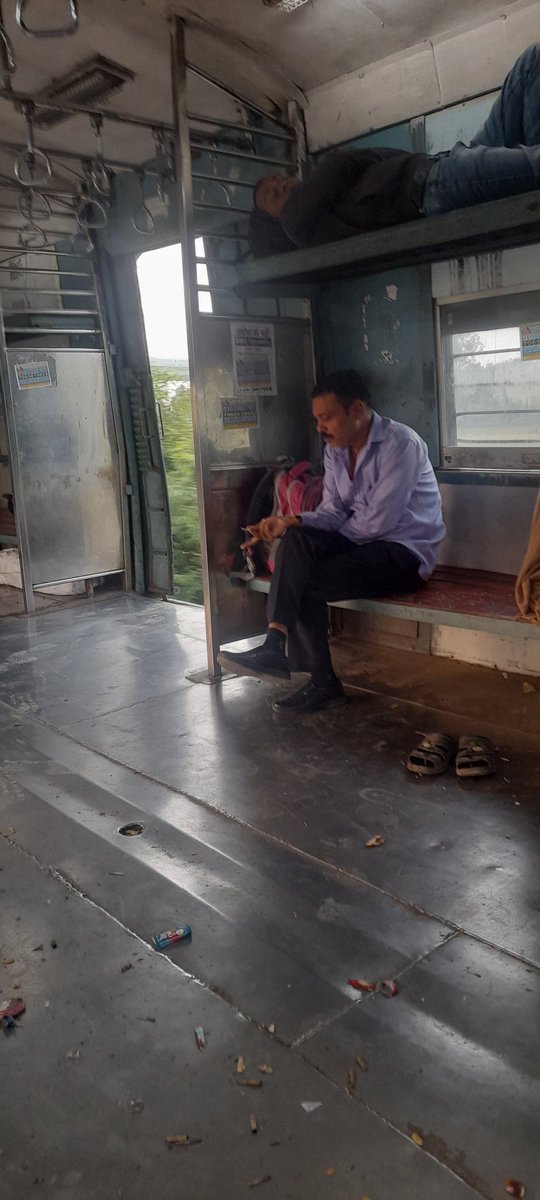 imrboon's tweet photo. @IRCTCofficial 

Smoking in train after 
Stopping multiple times 

Train number 04419 emu 

Getting problem with breathing https://t.co/lkOgXBETn0