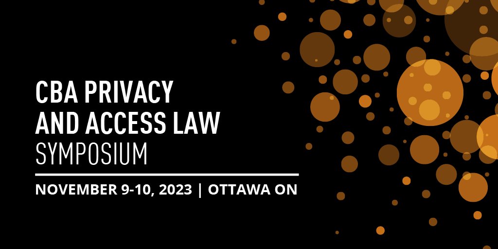 CBA_News's tweet photo. The CBA Privacy and Access Law Symposium is fast approaching!
Have you registered yet? This year's agenda features highly sought-after sessions such as the Canadian Update, the Regulator's Panel and more!
Don't miss out: https://t.co/bhIKH40uGl #CBAPrivacy https://t.co/XbiNTPqGy4