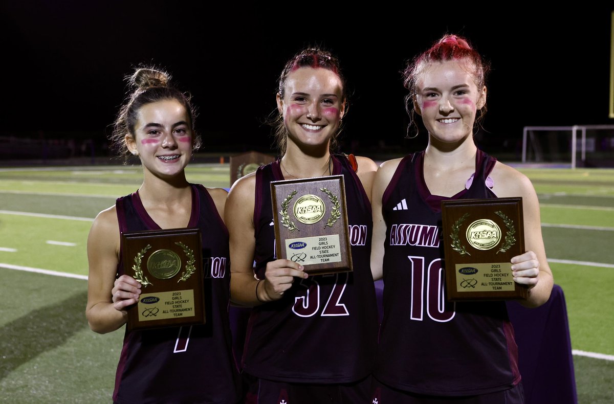 KHSAA Main (@khsaa) on Twitter photo Congrats to Assumption’s Monica Piccioli, Lauren Campisano and Riley Guy, 2023 Field Hockey State Tournament presented by UK HealthCare All-Tournament team honorees. #khsfh <a href="/jenschoenegge/">JenniferSchoeneggePhotography</a> Congrats to Assumption’s Monica Piccioli, Lauren Campisano and Riley Guy, 2023 Field Hockey State Tournament presented by UK HealthCare All-Tournament team honorees. #khsfh <a href="/jenschoenegge/">JenniferSchoeneggePhotography</a>