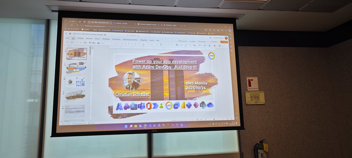 SP_Jamel's tweet photo. "Power up your app development with Azure DevOps: Just Ship It!"
By Christian Alexander Schreiber
WBS IT-Service GmbH, Lead Architect Microsoft 365
#aMSManila #Microsoft365 #CommunityDays #M365 #PowerPlatform #PowerAutomate #Syntex #Viva #Azure #SharePoint #Copilot #Rencore https://t.co/GmTyEYlNKY