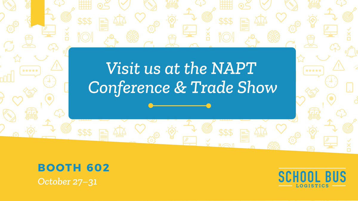 SchBusLogistics's tweet image. This week we’ll be a the #NAPT Conference in Columbus. Stop by booth 602 to say hello and get a demo of our Routehub portal. We’ll be giving away a $100 Amazon gift card to one lucky winner! @pupiltransportation #schoolbusrouting @NAPTHQ