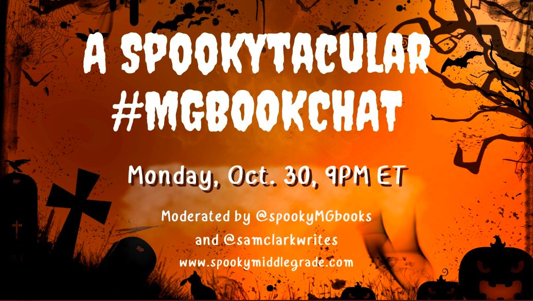 Be sure to join us next week when @SpookyMGBooks host #MGBookChat where you guessed it we will have a SPOOKyTACULAR chat. Questions will be coming.