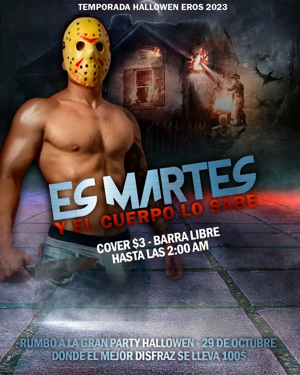 Eros_uio's tweet photo. ES MARTES Y EL CUERPO LO SABE...
👻VIVE ESTA TEMPORADA DE HALLOWEEN AL MAXIMO....
SOMOS EL UNICO LUGAR CON BARRA LIBRE Y FARRA EN MARTES HASTA LAS 2 AM.... #videoeros #bareros #cruisingquito #bargayquito #cinegayquito #dancegay #encuentrosquito #fornidosQuito #gaypartyquito https://t.co/o4nykQQCHx