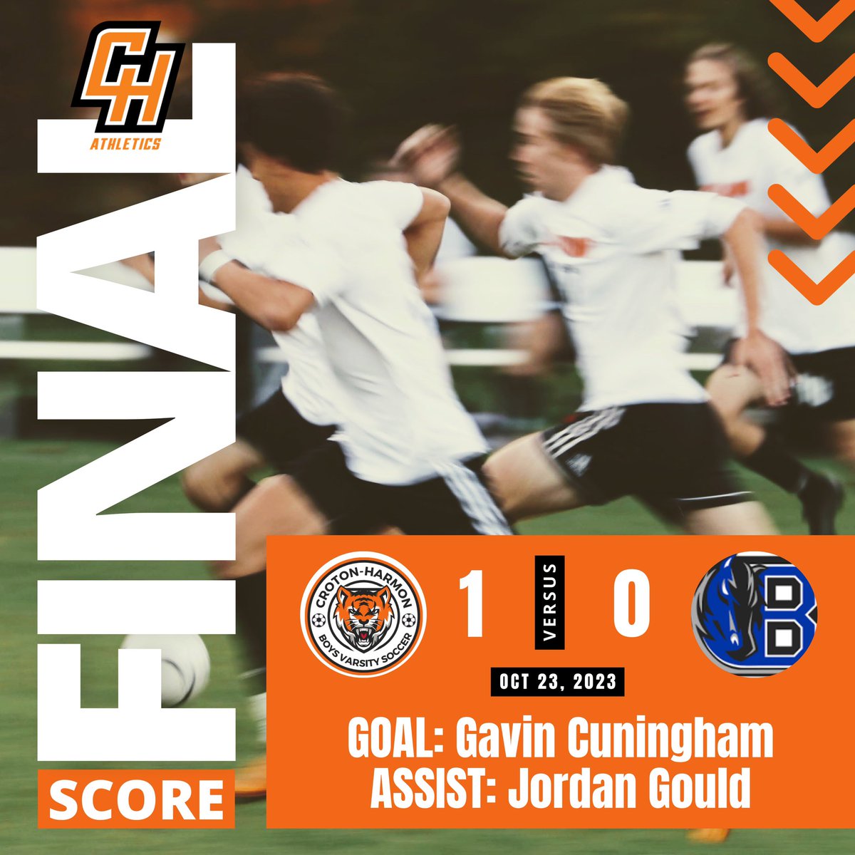 CrotonAthletics's tweet image. Boys Soccer ⚽️ Quarters Stats: Croton over Bronxville 1-0. Locked at 0-0, Gavin Cunningham scored a header off a free kick from Jordan Gould with 18:06 remaining!Superman Cole Cross had 4 unreal saves in the goal. This team is quick, talented, &amp;amp; still hungry. 🧀🐅@lohudsports