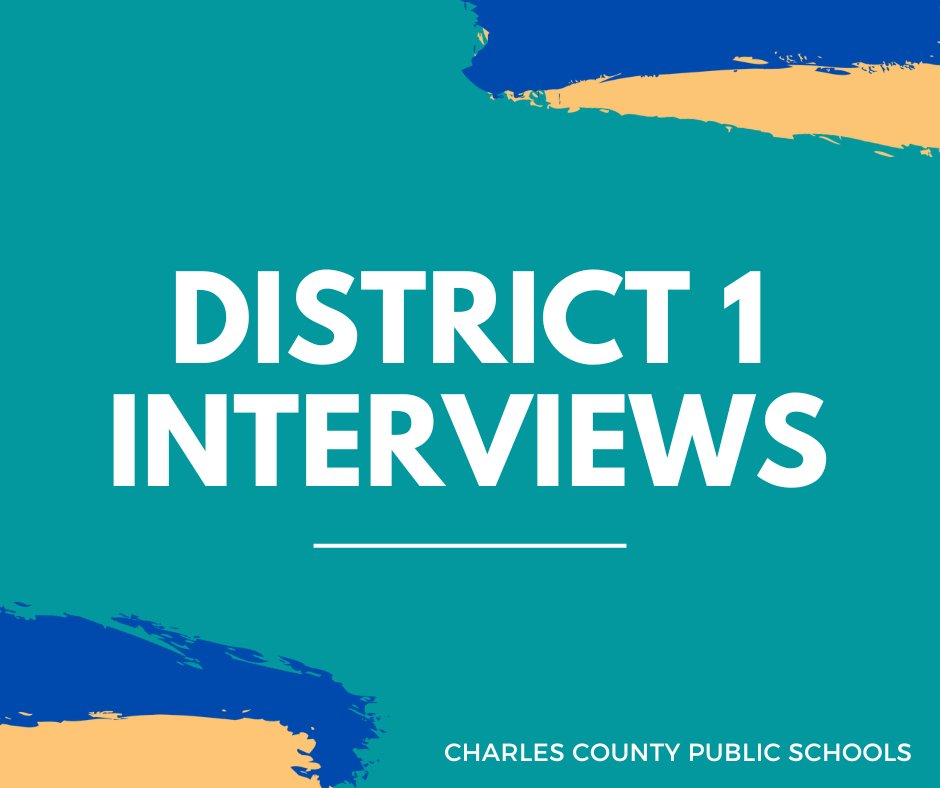 District 1 Board of Education of Charles County candidate interviews now available online for view dlvr.it/Sxs25W