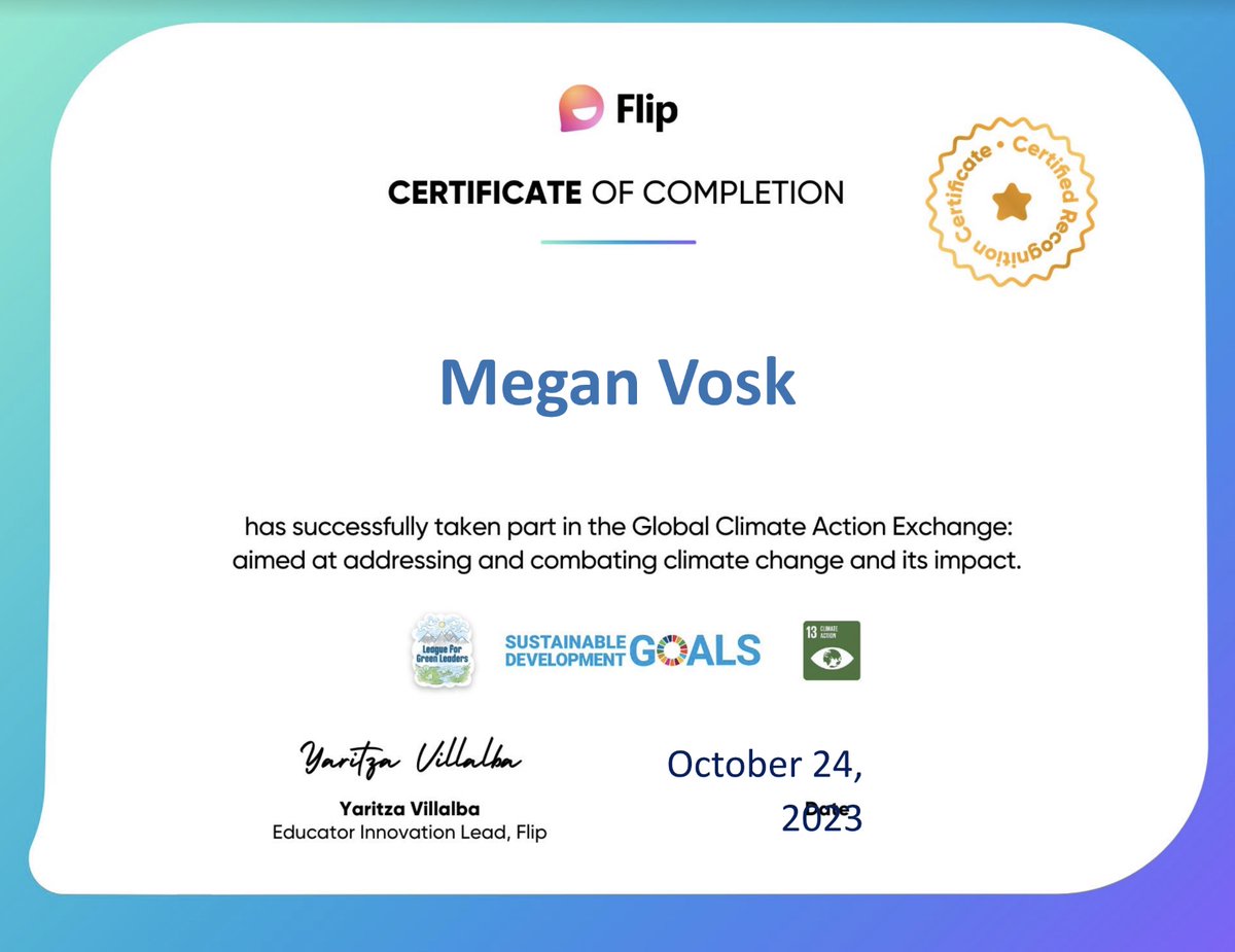 Excited to have been able to participate in the Global Climate Action Youth Exchange with students from @vislaos and around the world. Thank you @MicrosoftFlip @inc_yv @SpringbayStudio for this opportunity to learn more about the #SDGs and #ClimateAction