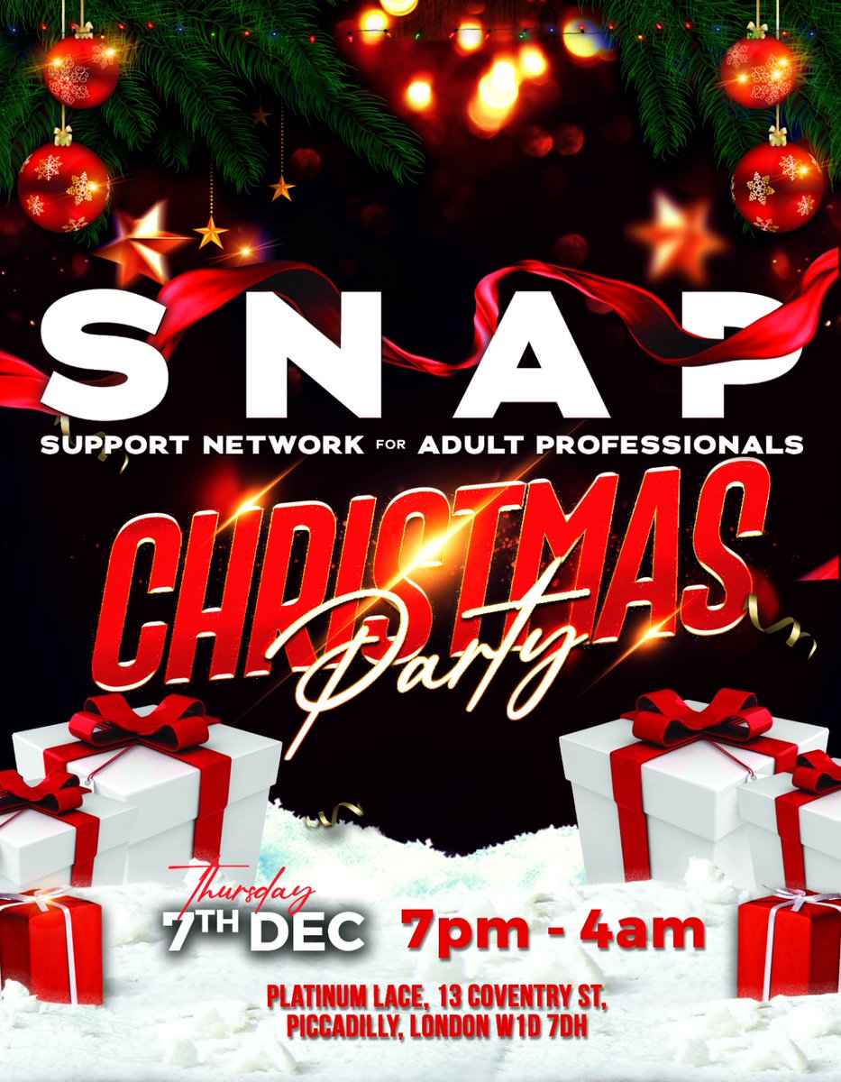 SNAP_Together's tweet photo. There's been a big response to the SNAP Xmas party invite, and we're currently working through all the requests for guest list places that we've received, so expect to get confirmation early next week. DM here, or email admin@snaptogether.co.uk if you'd like to come join the fun! https://t.co/Bbv1o0wY9d