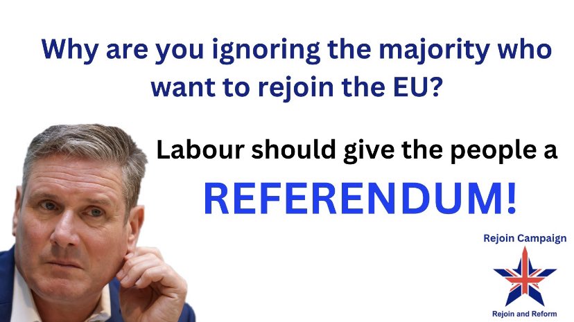 sonofr's tweet photo. YOU CAN STICK ‘MAKE BREXIT WORK’!

Labour’s position on Brexit is absurd. It’s an economic imperative we rejoin the SM & CU. Not to do so would be economic suicide and put us into an unstoppable spiral of decline. So do it, Labour!

The majority want to rejoin the EU. STOP IGNORING THEM, LABOUR!
Hold a referendum in your first year in office. Just do it!

#Labour @campbellclaret @PippaCrerar @AndyBurnhamGM @Keir_Starmer @DanJarvisMP @RichardBurgon @labourlewis @Meg_HillierMP @AndyMcDonaldMP @RachelReevesMP @AngelaRayner @RosieDuffield1 @jon_trickett @peston