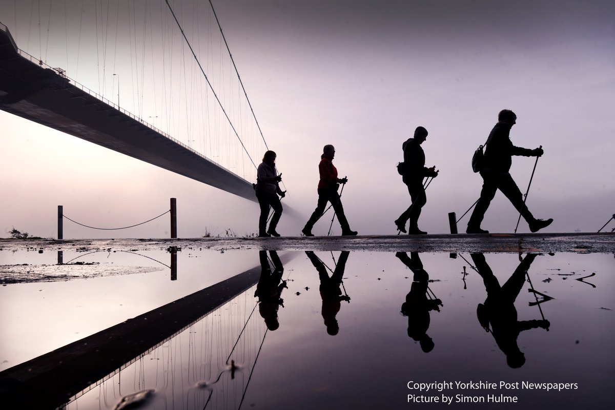 Early morning mist at @humberbridge see tuesdays @yorkshirepost @YPinPictures @MarisaCashill @JayMitchinson Nordic Walkers #photography #photo #Yorkshire #Weather