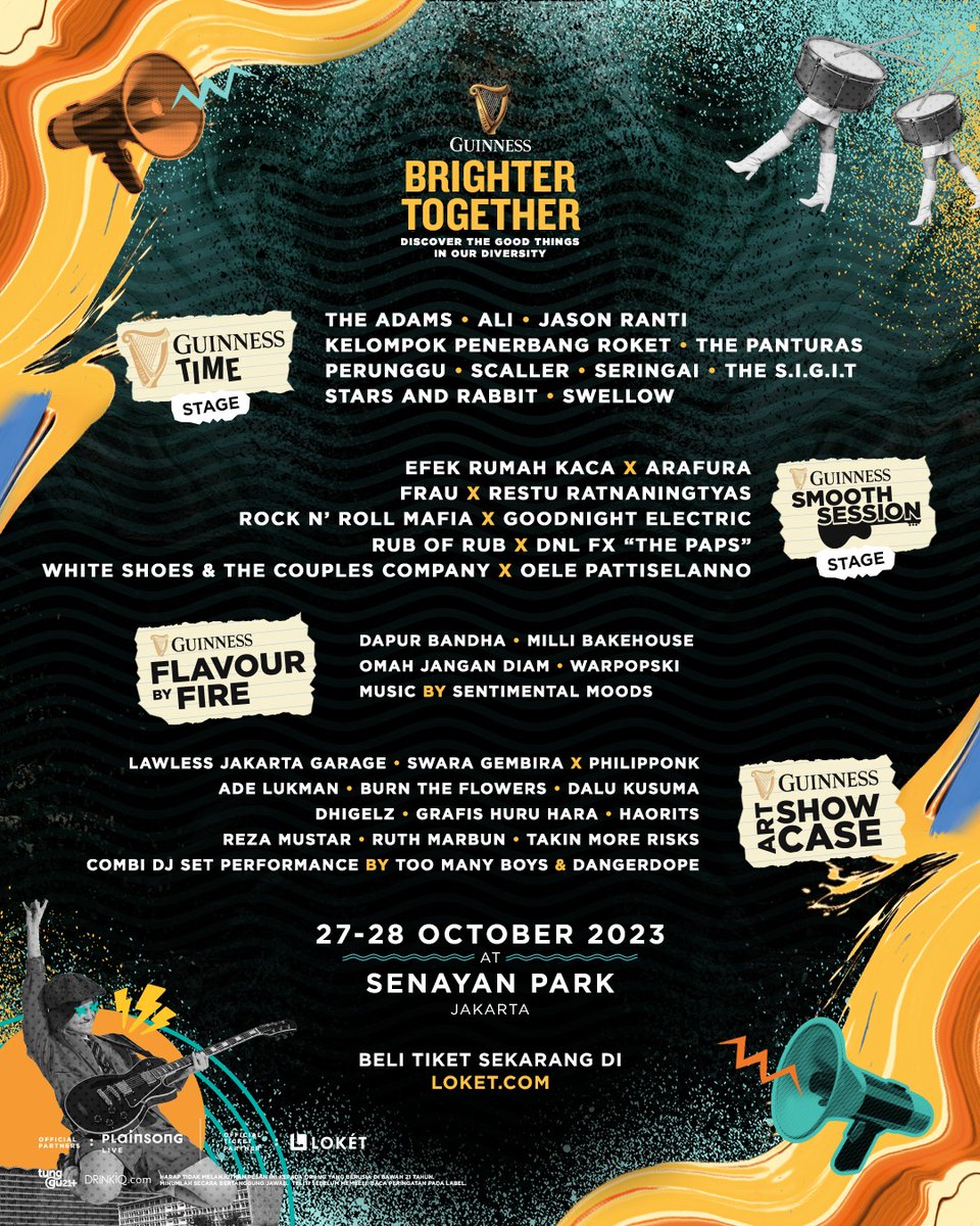Missed our concert last week? See you this Friday, 27 October at Guinness Brighter Together! Guiness time stage.