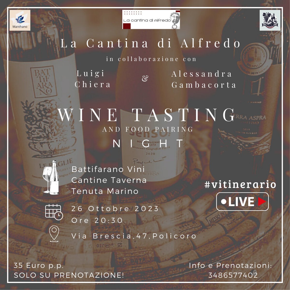 Nuovo appuntamento con il mio #vitinerario LIVE !!!!

#wine #winelover #vino