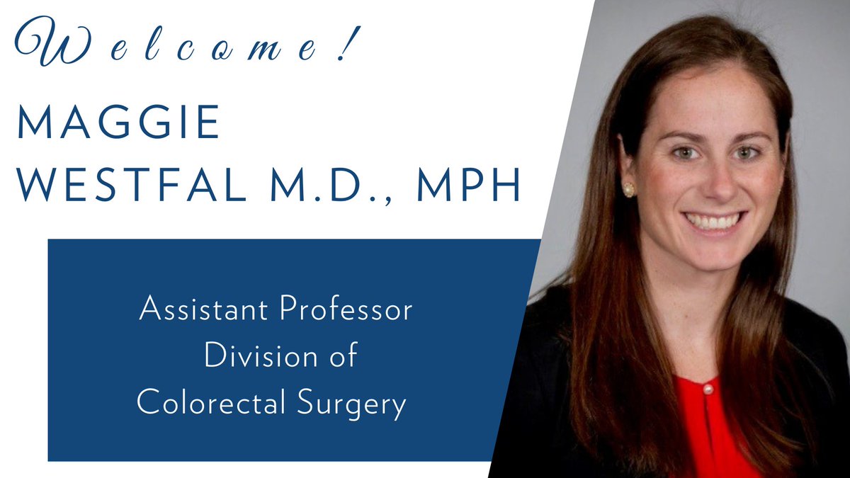 We are super excited to welcome Maggie Westfal, M.D. MPH to MUSC!  <a href="/MWestfalMDMPH/">Maggie Westfal</a> joins the Division of Colorectal Surgery, where she specializes in minimally invasive approaches to both benign and malignant colorectal diseases bit.ly/3MddbeS #Cancer #Colorectalsurgery