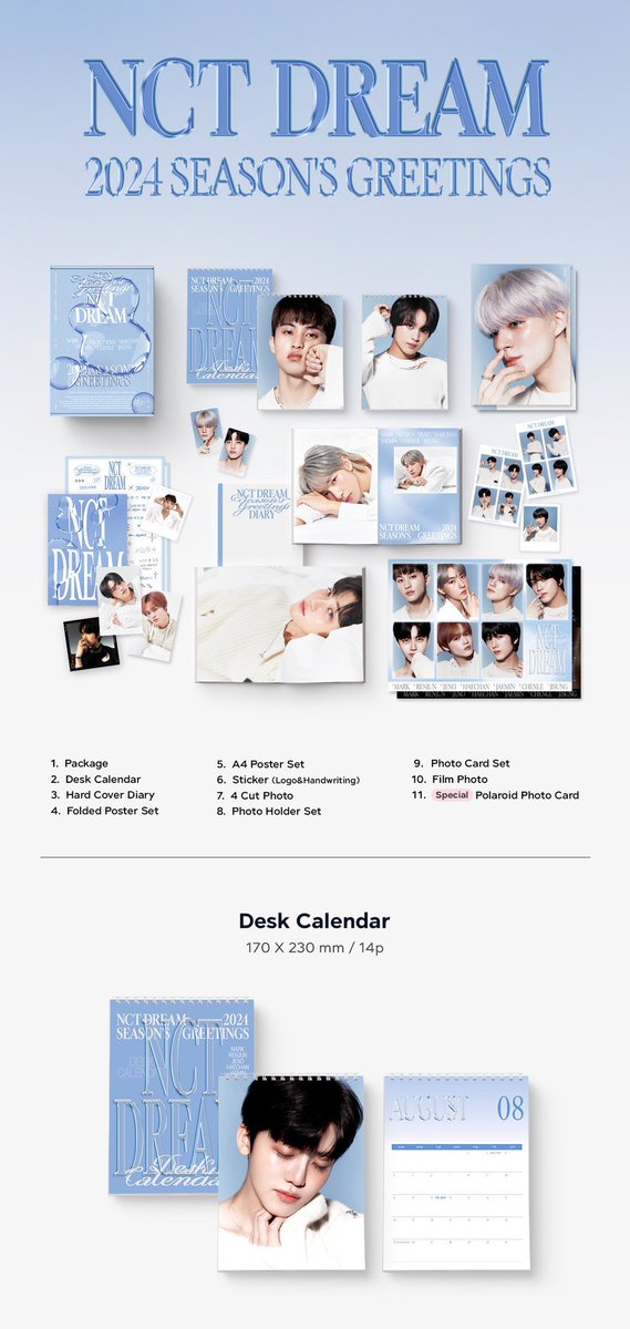 WTS
SHARING SEASON GREETING 2024 NCT DREAM

Box + Poster 45K
DeskCal 60k
Diary 60k
Member SET
• Jeno 110k
• Jaemin 110k
• Haechan 110k
• Mark 100k
• Renjun 90k
• Jisung 90k
• Chenle 90K

Bersih Ina
Bekasi