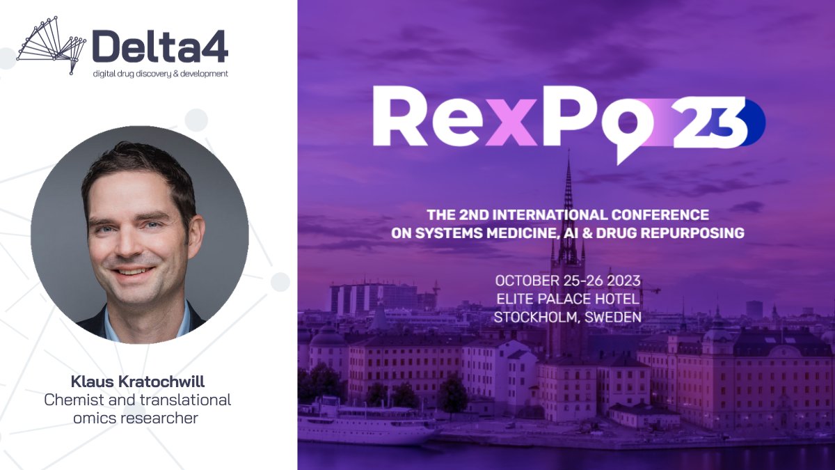 Dr. Klaus Kratochwill of Delta4 will share insights on 'Big-Data Repurposing of Clopidogrel' at RExPO23 in Sweden. Dive into the future of Drug Repurposing with us at this year's conference in Stockholm. Details: repo4.eu/rexpo23/
#Delta4 #REPO4EU #RExPO23