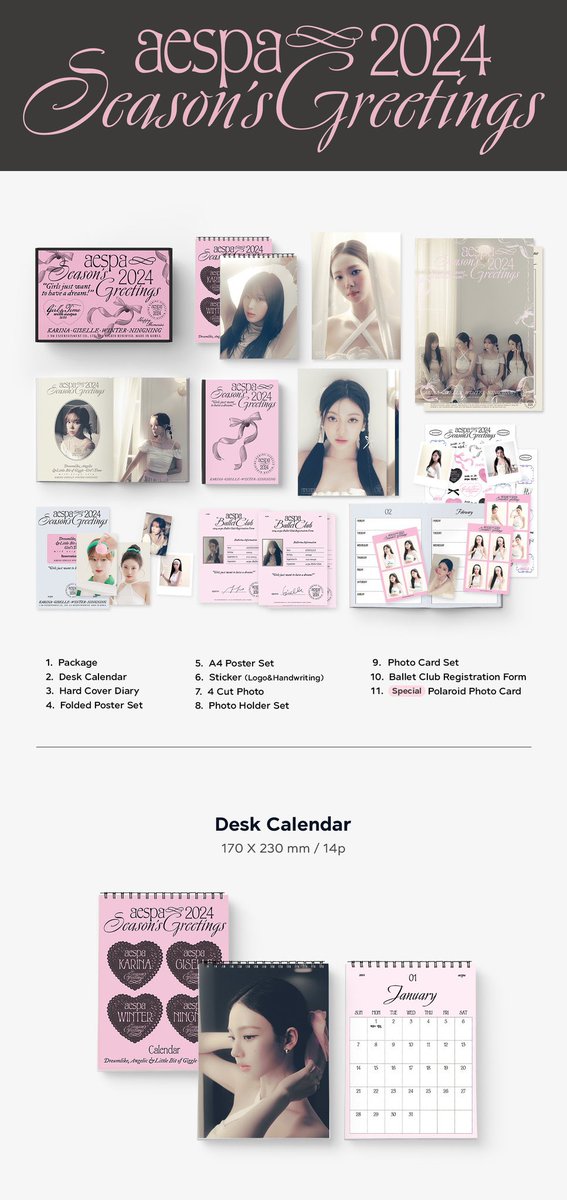 WTS
SHARING SEASON GREETING 2024 AESPA

 Box + Poster 45K
DeskCal 60k
Diary 60k
Member SET
• Karina, Winter 135k
• Giselle, Ningning 120k

Bersih ina
Bekasi