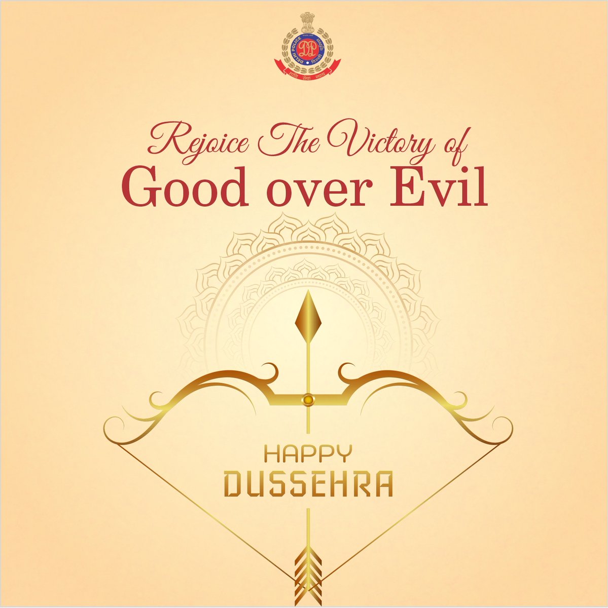 I wish everyone a Happy Vijayadashami! May you follow the path of wisdom and truth as this festival brings the message of the victory of righteousness. #Dussehra #विजयादशमी #VijayaDashami #दशहरा