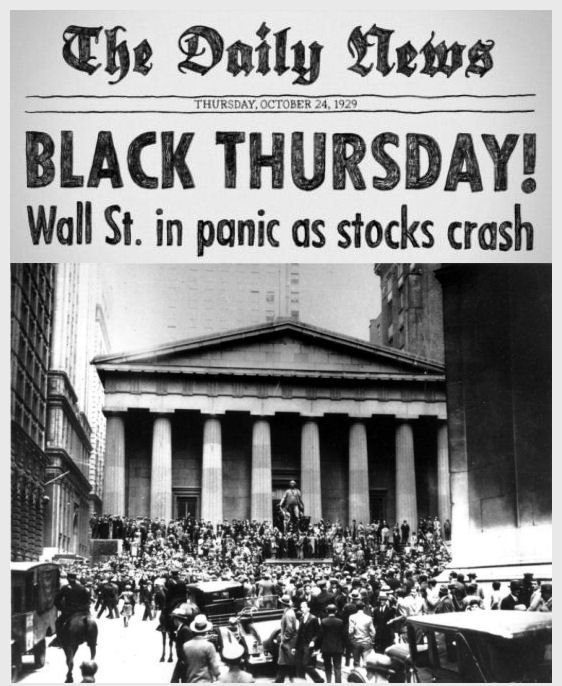 #WallStreetCrash 
24 October 1929..