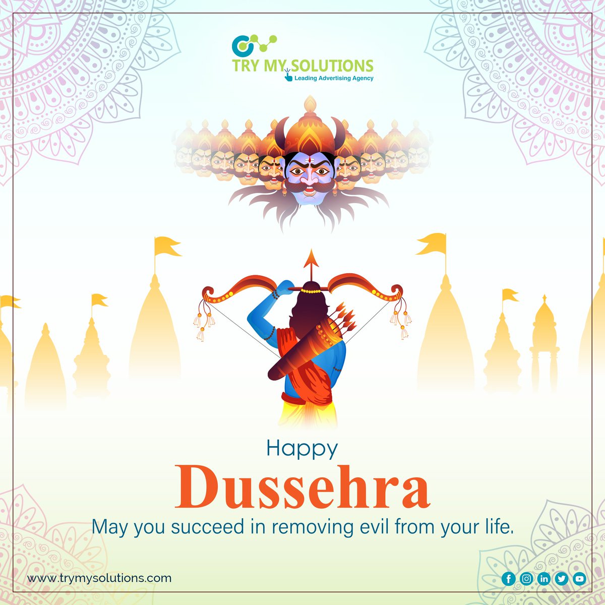 trymysolutions's tweet photo. Victory of good over evil - Happy Dussehra to everyone 🚩❤️

#dussehra  #trymysolutions #victory #digitalmarketing #internetmarketing #seo #socialmediamarketing https://t.co/dvDN1Fzk2O