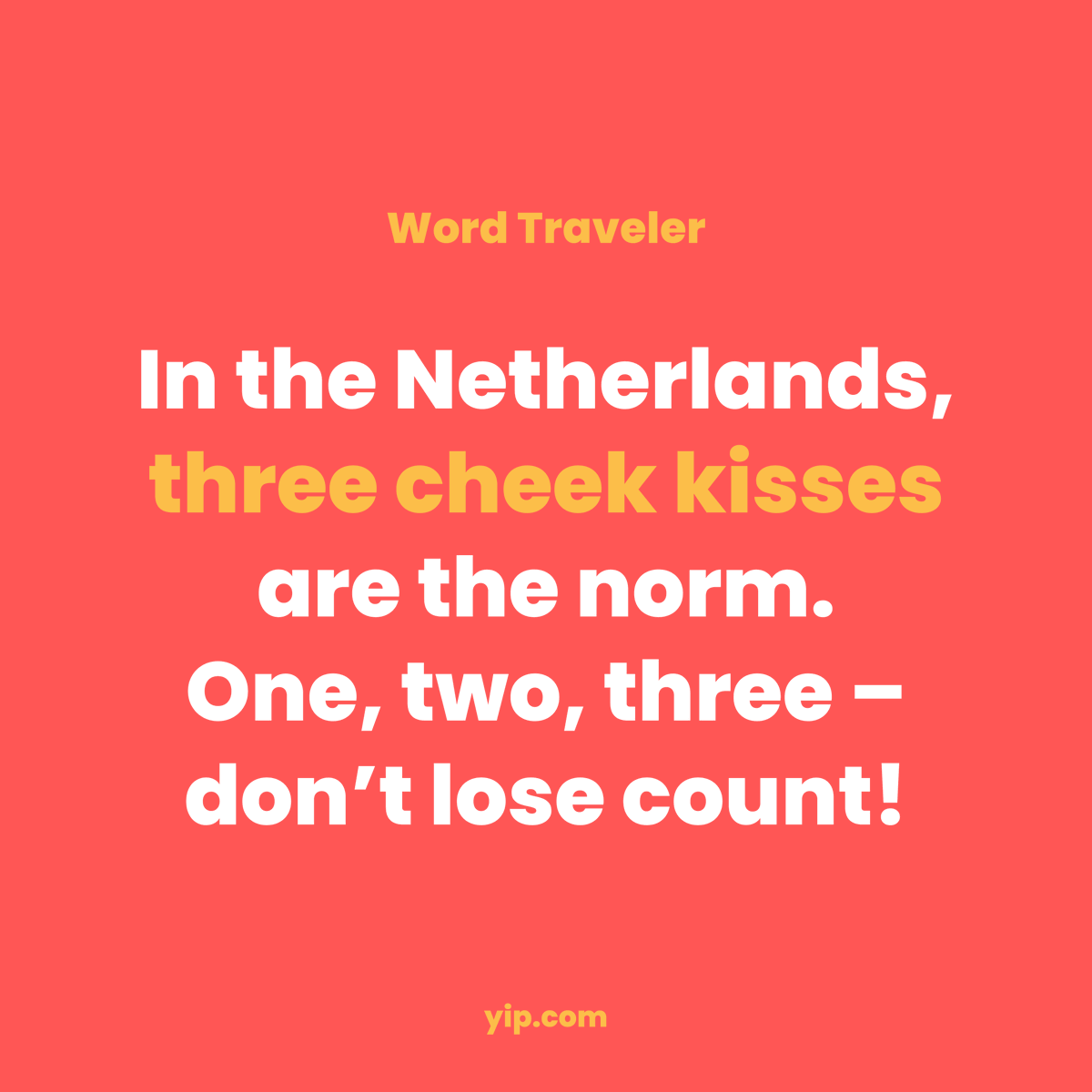 _yipofficial's tweet image. Triple Dutch delight! Embrace the warmth of three cheek kisses, a beautiful Dutch tradition. #langtwt #culturaldifferences