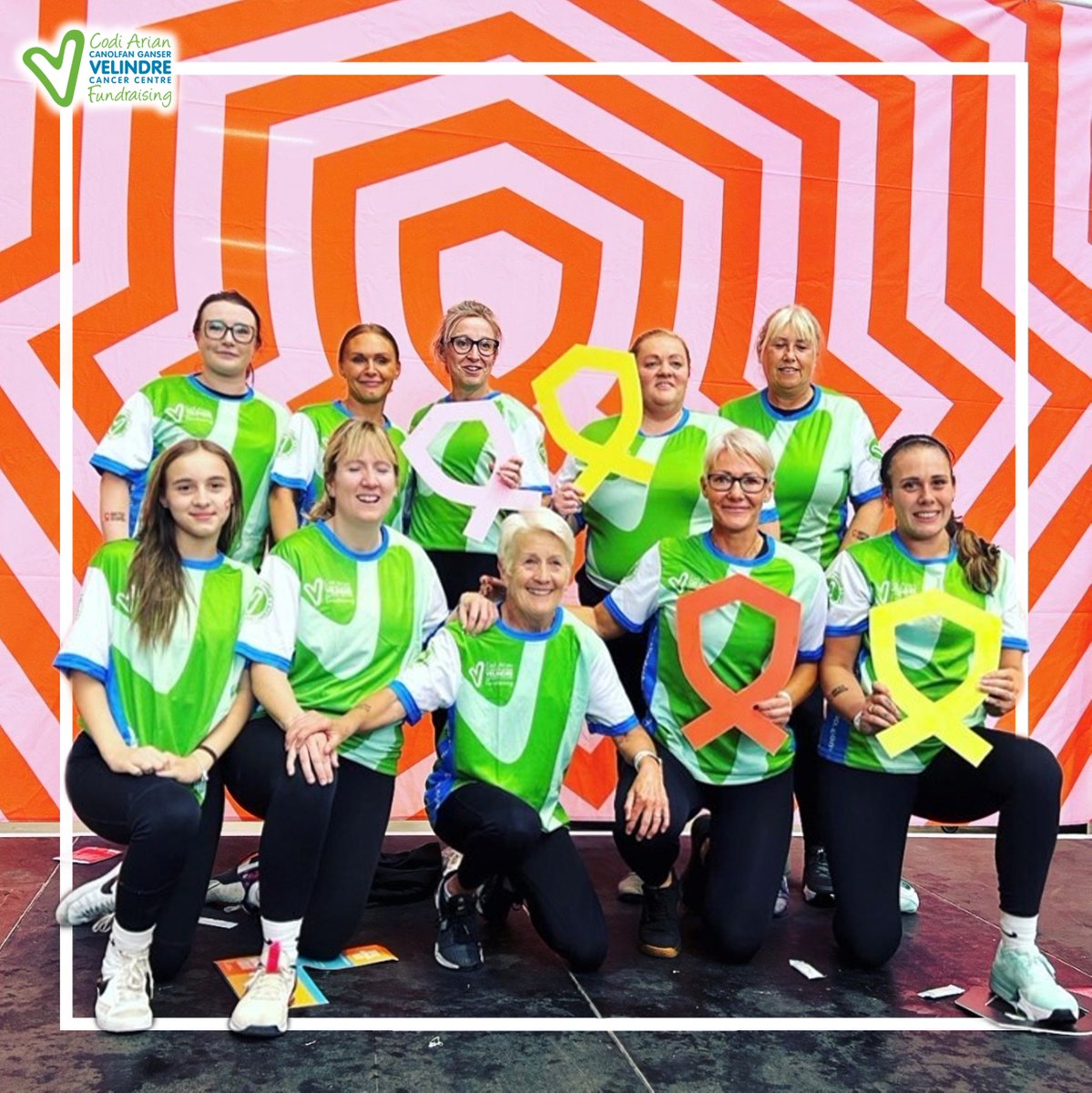 😅 Last Sunday, long-term Velindre supporter, Sarah Draper, and a team from her gym, Inspire Fitness Merthyr, took part in Battle Cancer London for the third year running. So far, the team have raised a fantastic £787.50 for Velindre! Thank you all 💚