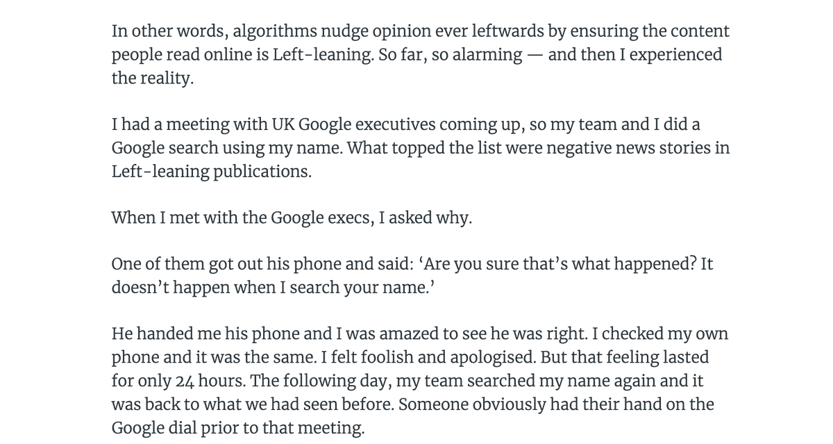 Nadine Dorries' DM column today, titled I kid you not 'I Googled my name, and learnt all about Big Tech!', is her proud account of her leadership on the Online Safety Bill. You want to laugh at it as a joke. But you can't, because it wasn't.