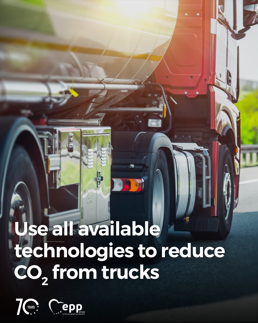 EPPGroup's tweet image. 🚚We want cleaner trucks and lorries but urge taking full advantage of new European technology! 

&quot;To successfully shape the transport transition, we need all technologies at our disposal and fair competition between the best innovations&quot;, says Jens Gieseke.

#CombustionEngine