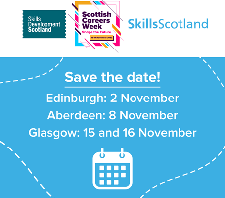 skillsdevscot's tweet photo. Schools can access a travel bursary to help with the cost of getting to SkillsScotland events in Aberdeen, Edinburgh and Glasgow 👉 https://t.co/UhuraGKUf4 @SkillsScotland #SkillScotland #ScotCareersWeek23 https://t.co/wdLfAWABWd