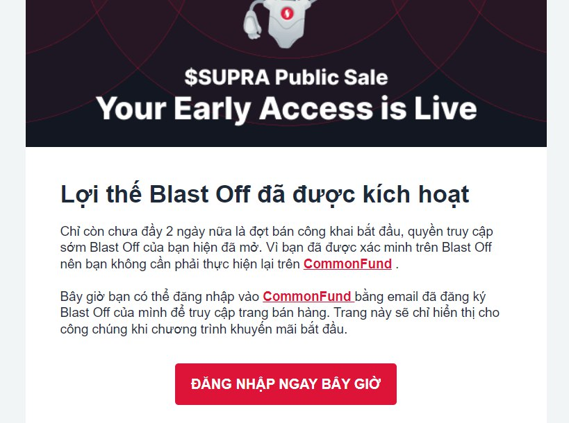 #SUPRA (Supraoracles) PUBLIC SALE ❤️❤️❤️
 
@SupraOracles  Chương trình mở bán Public Sale trên Commonfund sắp đến gần.
⏰ Thời gian: 25/10/2023 - 3PM SGT

Chi tiết cách thức tham gia:
⏺️IDO: 50M token $SUPRA (3% Tổng nguồn cung cấp mã thông báo được phân bổ cho đợt