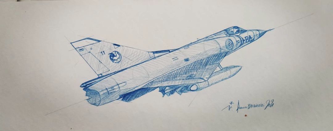 #mirage3c #sketched by #fOrangeArt #baldinottifrancois former official french air force painter from 2019 to 2022 #dassault #AMDBA #dassaultaviation #avgeek #aviation #aviationart #aviationlovers
