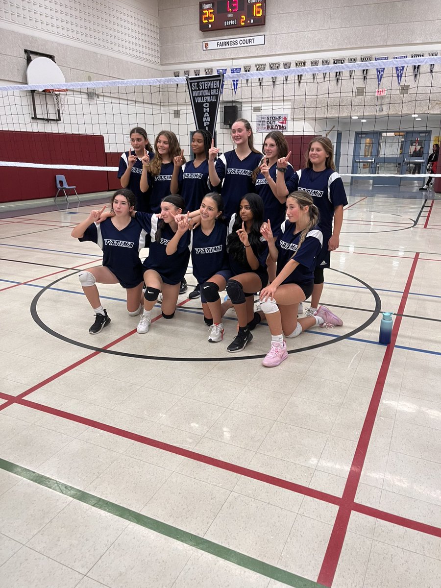 olf_ycdsb's tweet photo. Congratulations to our Intermediate Girls’ Volleyball team for winning their invitational tournament at St. Stephen this evening!  The girls should be very proud of their excellent effort!  Your coaches are extremely proud of you!  Well done!  #GoFalcons @olf_ycdsb https://t.co/hpX4JJpdn2