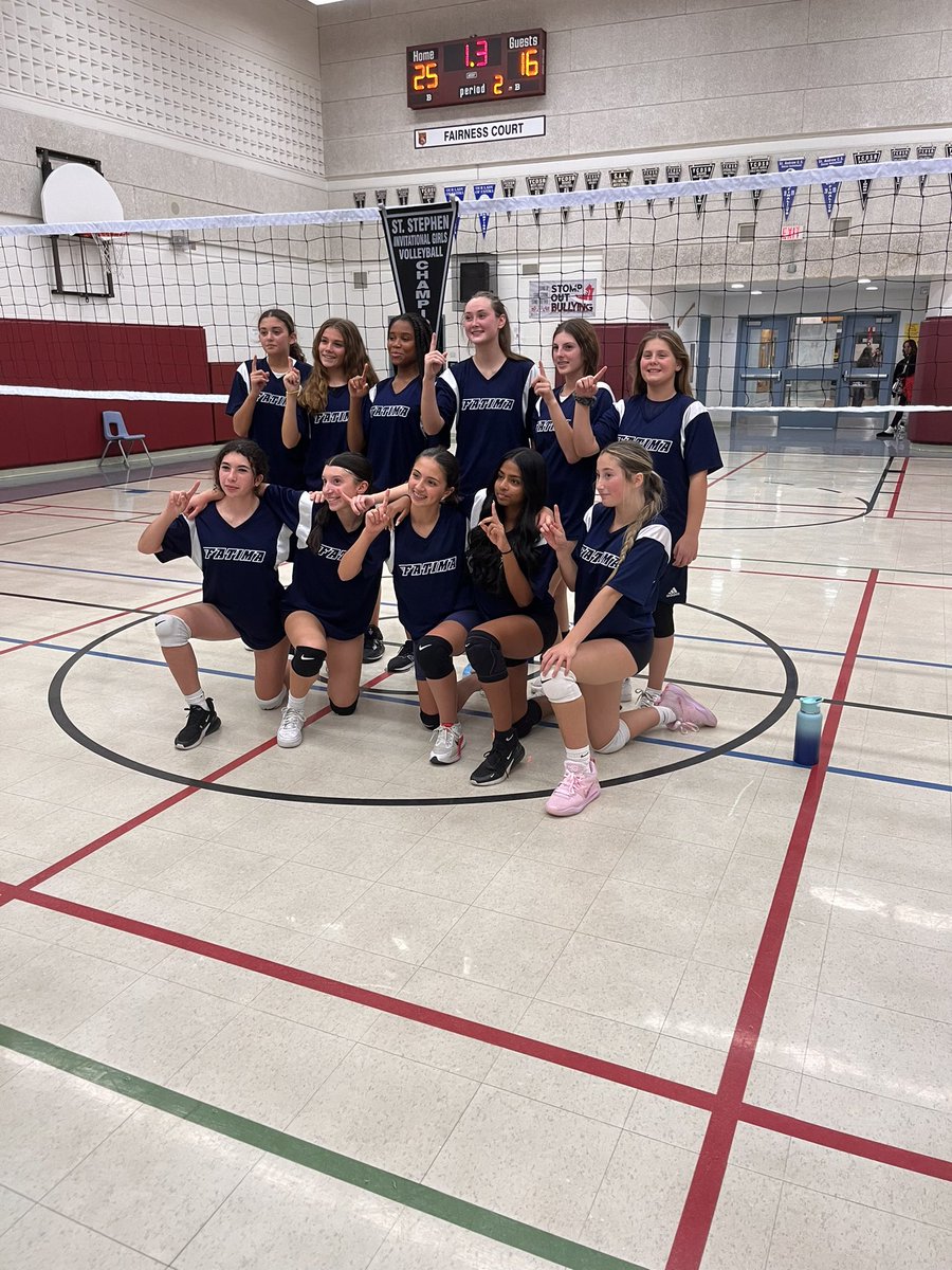 olf_ycdsb's tweet photo. Congratulations to our Intermediate Girls’ Volleyball team for winning their invitational tournament at St. Stephen this evening!  The girls should be very proud of their excellent effort!  Your coaches are extremely proud of you!  Well done!  #GoFalcons @olf_ycdsb https://t.co/hpX4JJpdn2