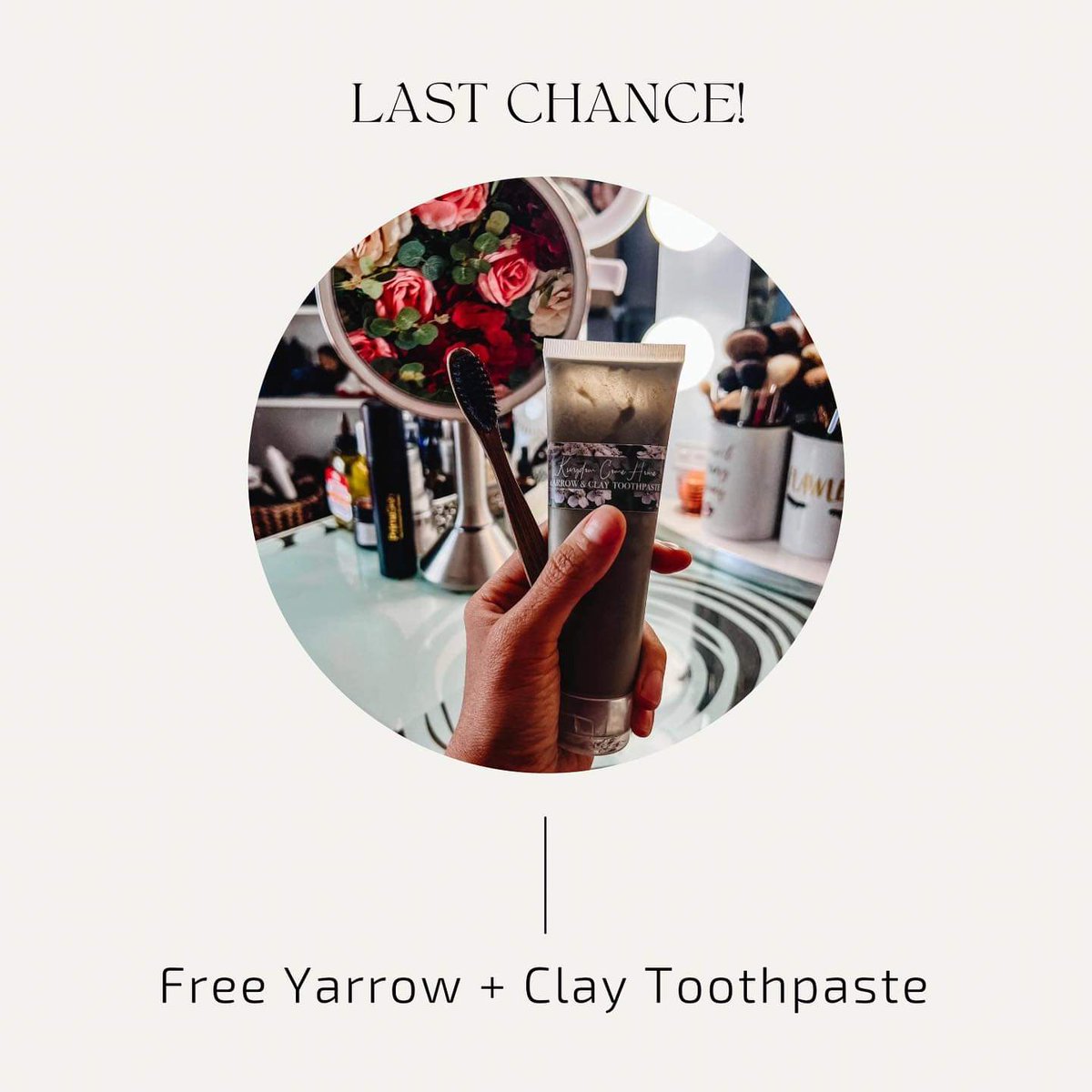 Last chance! 📞 

Free Yarrow + Clay Toothpaste!✨ 🍃
No code needed. 

It will automatically be added to any order with 4 or more items purchased. 

Happy Shopping! 🦷 

What 4 goodies are you grabbing from your wishlist? 🫧💝🍃✨ 

#naturaltoothpaste #naturalcommunity