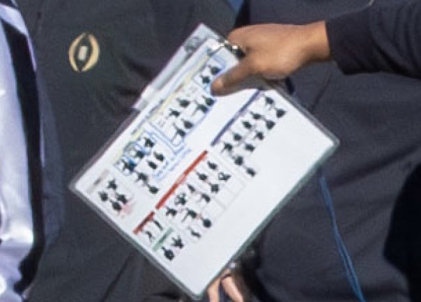This is unreal. Look at what the coaches had on the sideline last year during the OSU vs Michigan game. Credit to <a href="/TomOrr4/">Tom Orr</a> for the photo.