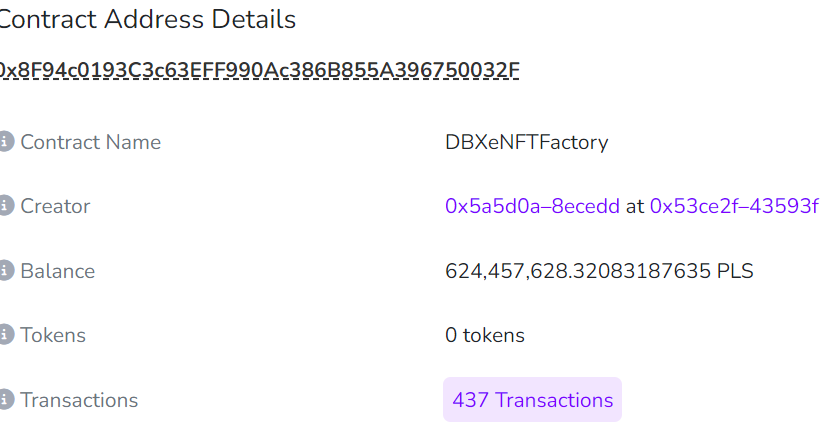 CLOUT_COCKS's tweet image. damn son, 624m #pls #PulseChain in the #dbxenft contract