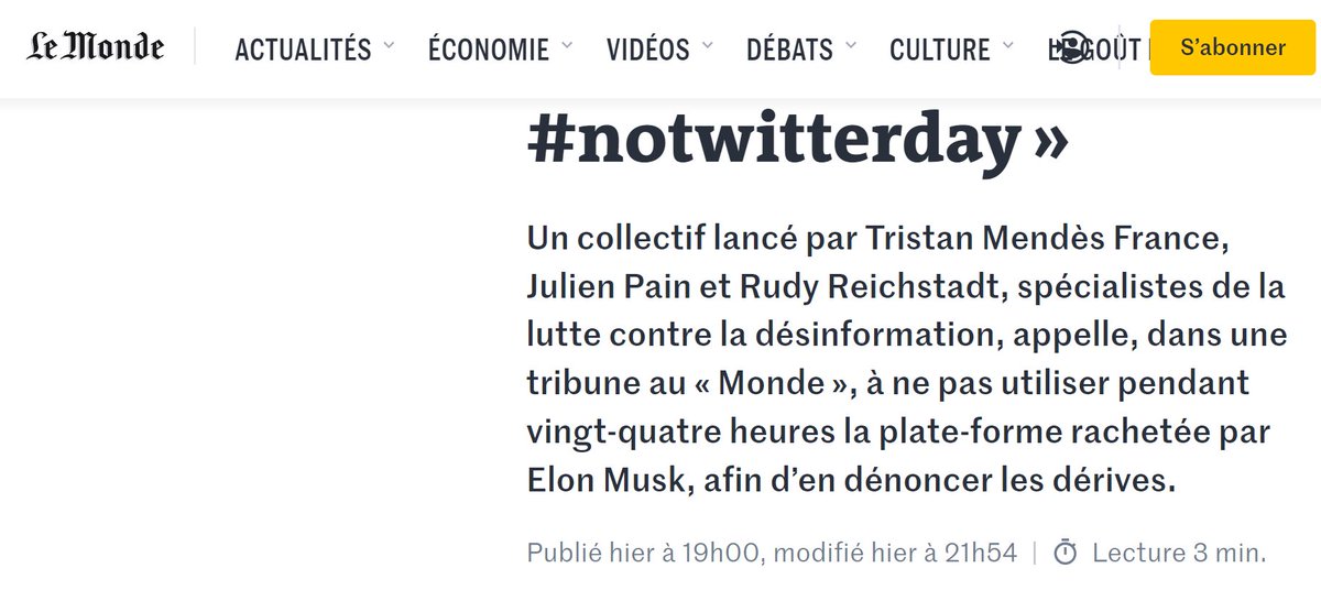 Truth_Detector1's tweet photo. 😂 Tristan Mendès France, Julien Pain et Rudy Reichstadt : «Nous appelons les utilisateurs de X (ex-Twitter) à engager, le 27 Octobre 2023, une grève du tweet, un "NoTwitterDay".» = Le 23/10/23 #EverybodyOnTwitter #ToutLeMondeSurTwitter #XDay #TwitterDay 🇵🇸 👇 https://t.co/DzypJJZ9mm