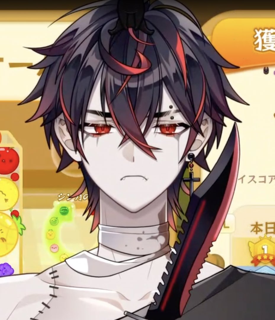 CammieFu0628's tweet photo. 萬聖節版西瓜遊戲的梨子超像kuro的www笑死我了www
 #K9Kuro https://t.co/jOSxh83Mpl