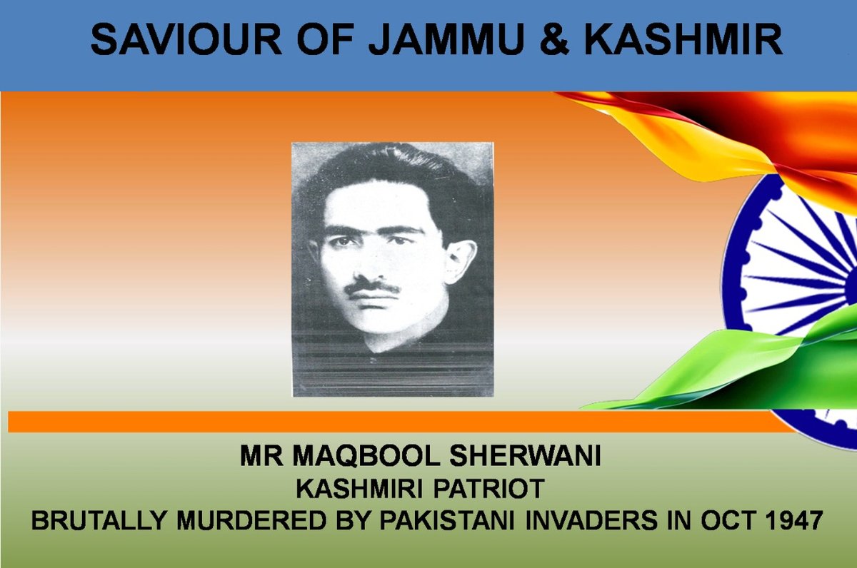 elisa_kiswa's tweet image. A #Kashmiri Muslim, Maqbool Sherwani had tricked the Pakistani Army disguised as raiders by
setting them on a different route when they asked him for the direction to #Srinagar airport.
#VijayDhar #Kashmir explains the condition of 1947 ... #oriele