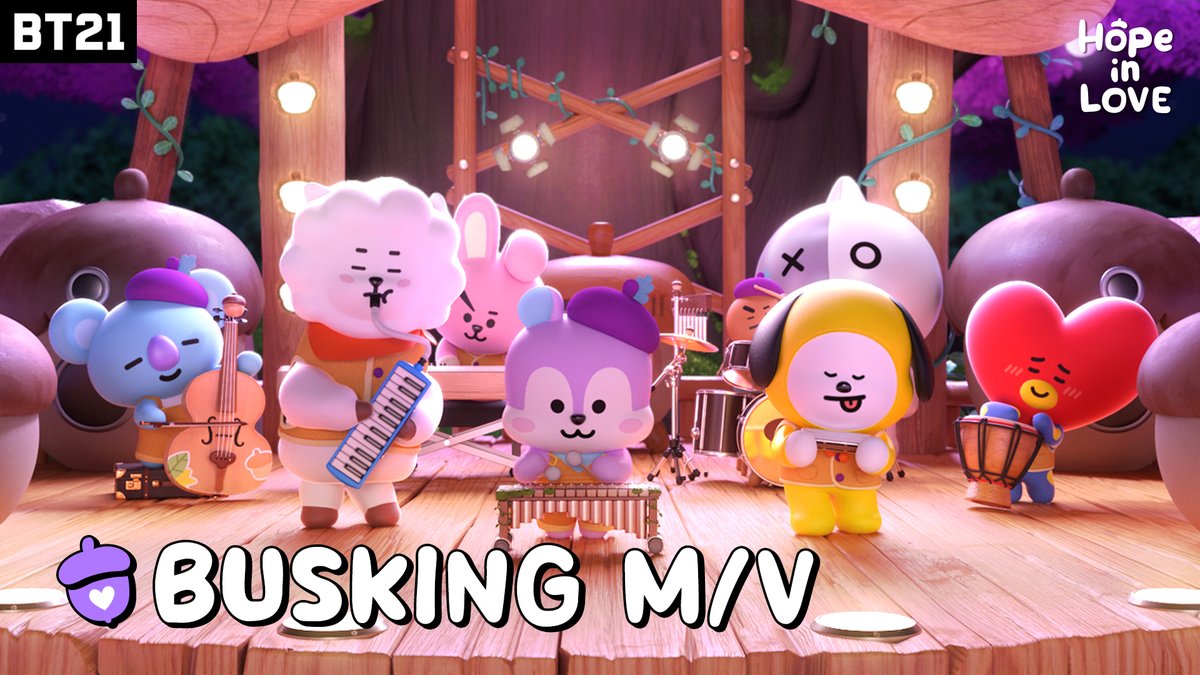 BT21_Japan's tweet photo. 🎬「Hope in Love」野外コンサートMV

愛があれば希望を叶えられる💫

ラブリーなBT21のみんなが奏でる「Hope in Love」🎼 
ユニスターズのみんな、一緒に世の中に愛を広めよう！💘   

https://t.co/duGCkuc9WE
 
#BT21 #一緒に #夢 #希望 #HopeInLove #ドトヒ村 https://t.co/Zrz1g00NUb