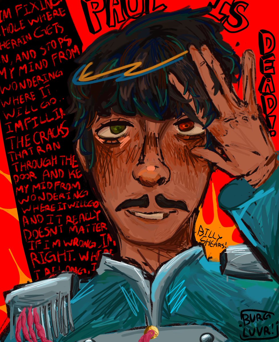 you know….drew billy shears….paul is dead fanart…. i guess this is just my twisted realigy….heh…. 😈#paulisdead #idontactuallythinkthatpaulisdead