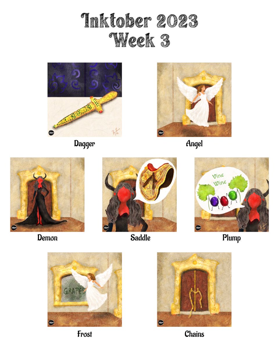 suivezmoi's tweet photo. Inktober 2023 Week 3 Recap
Has it been three weeks already? On to the last week and a half!

Check out the story so far at https://t.co/rp7dkHng74

#inktober #inktoberprompts #inktober2023prompts #inktoberchallenge  #digitalart #digitalwatercolor #art 
@inktober @ArtRage https://t.co/GYlrbiiMkZ