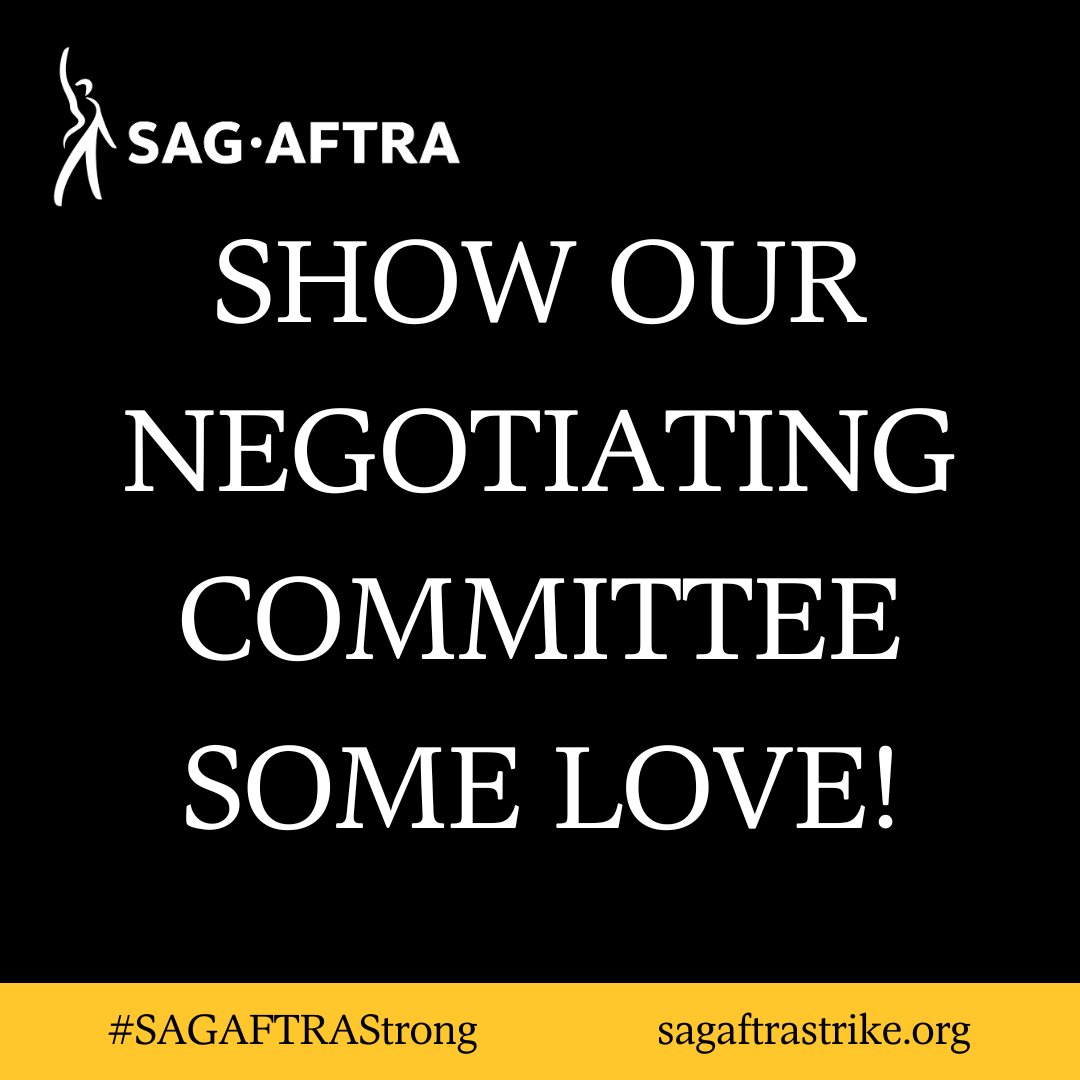 🧵#ICYMI: The AMPTP is coming back to the bargaining table TOMORROW, 10/24. Check out this thread for some inspiration on how to show your support for our Negotiating Committee no matter where you are! #SagAftraStrong 👇 (1/5)