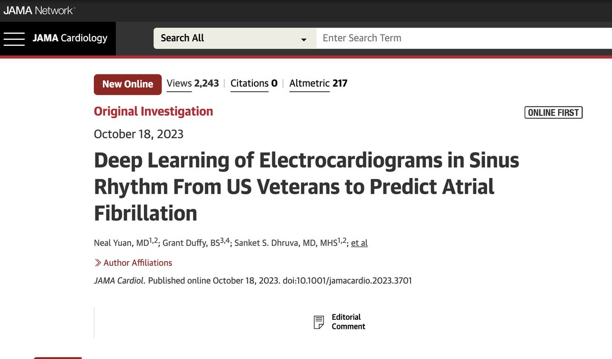 Cardiologists developed an AI algorithm that can predict A-Fib a month before onset.

The AI does this by finding subtle EKG patterns.

Essentially, the machine learning model crunches data human doctors can't easily see, catching potential cardiac events before they happen.