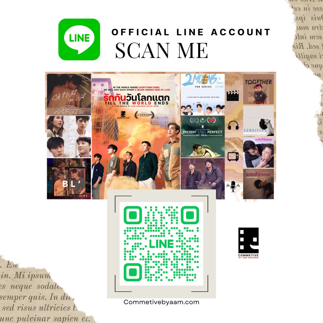 commetivebyaam's tweet photo. ใครมี Line บ้าง? ตอนนี้ COM•ME•TIVE By Aam มี OpenChat แล้วนะครับ เอาไว้อัพเดท ส่งรูป ส่งคลิป จากผลงานจากพวกเรา scan ได้เลย หรือคลิก https://t.co/3n6kRYVk4H | ใครจะสอบถามต่างๆ เชิญที่ Official Line Account คลิก https://t.co/OKcP9wZUVJ
เจอกันครับ
#commetivebyaam #commetive https://t.co/5SAiuTQe2G