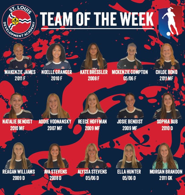 STLDASoccer's tweet photo. Congrats on a fantastic weekend ladies! ❤️👍⚽️ @GAcademyLeague https://t.co/7Q6OnP8Ihy