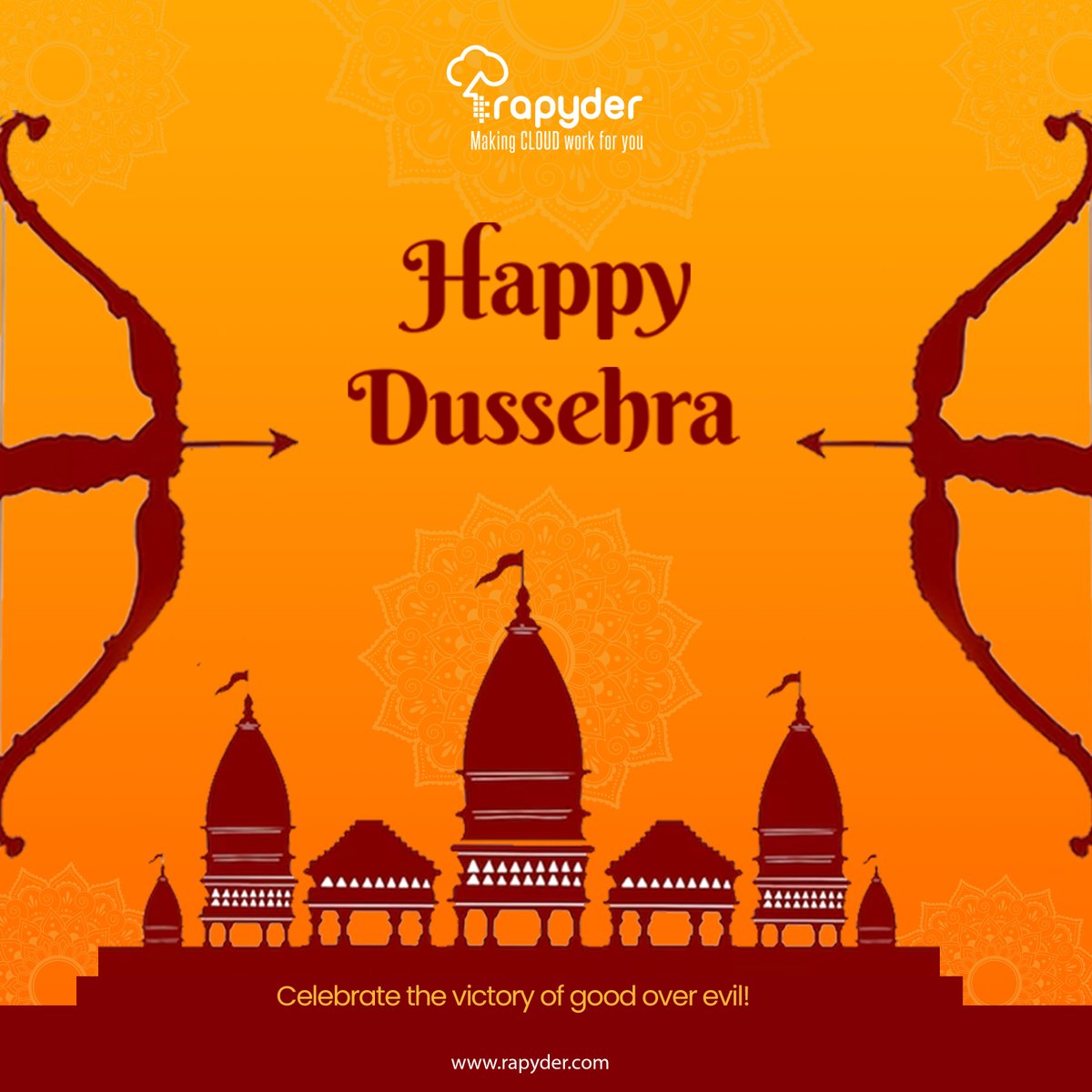 24 October: Dusshera May the truth perpetually prevail and goodness conquer the evil. May the Lord grant you wisdom and good health. #dusshera #HappyDussehra #rapyder #wisdom