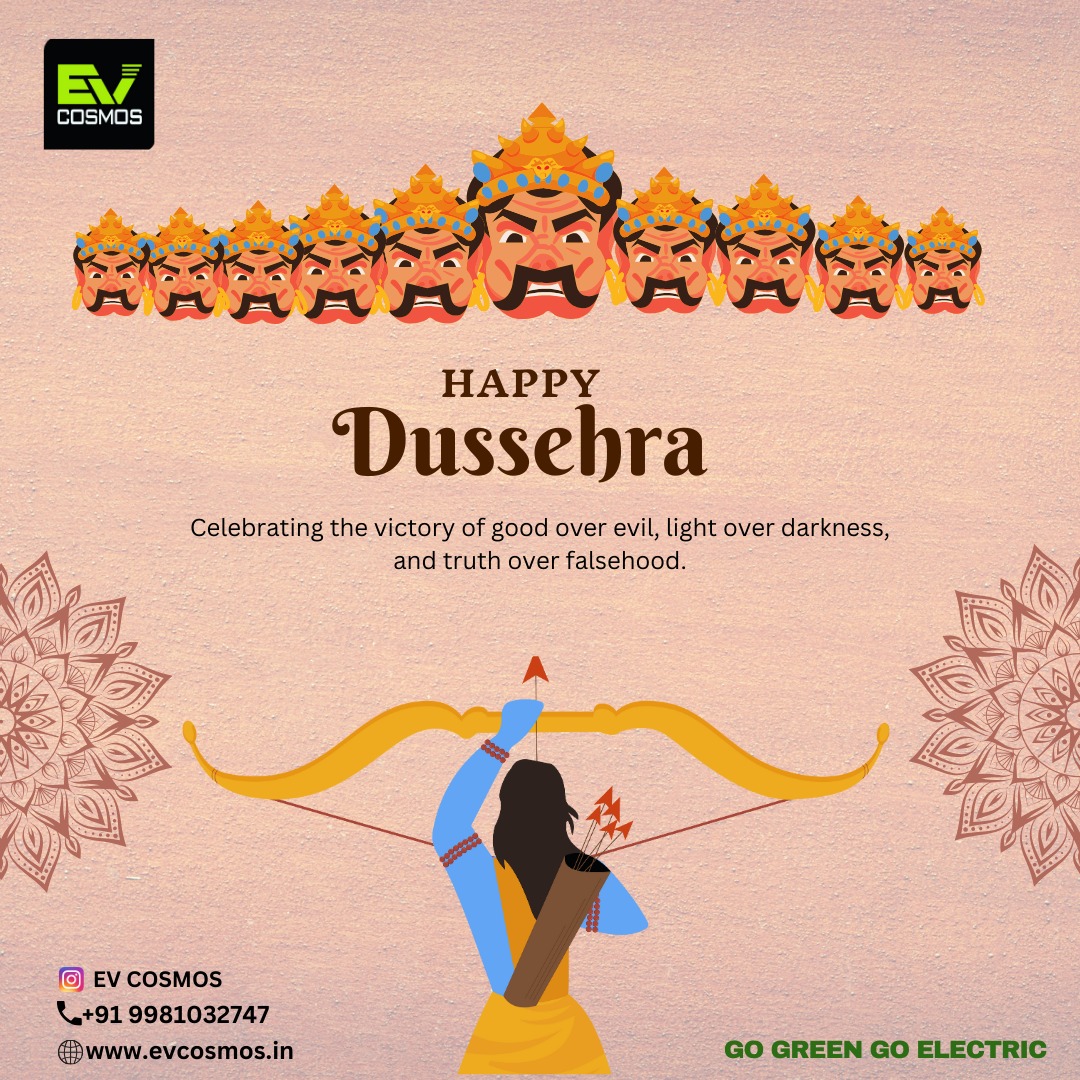 Happy Dussehra
#evcosmos #happydussehra #dussehra #gogreengoelectric #ev #navratri #festival #durgapuja #dussherawishes #ravana #ram #indianfestival #evcosmos