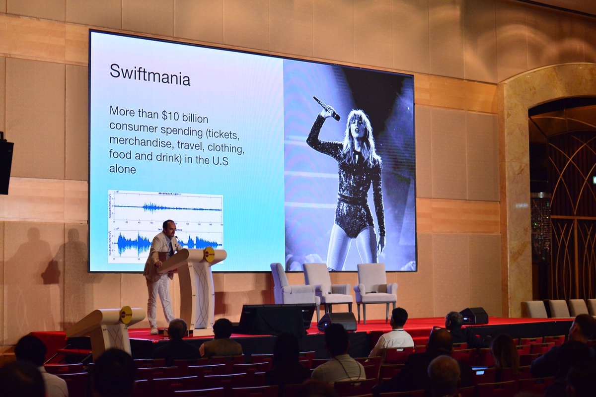 Could not get my daughter Taylor Swift tickets; dealing with it by conferencing about Swiftmania. At the Festival of Media in KL. #FestivalofMedia2023 #ReimagineTomorrow
