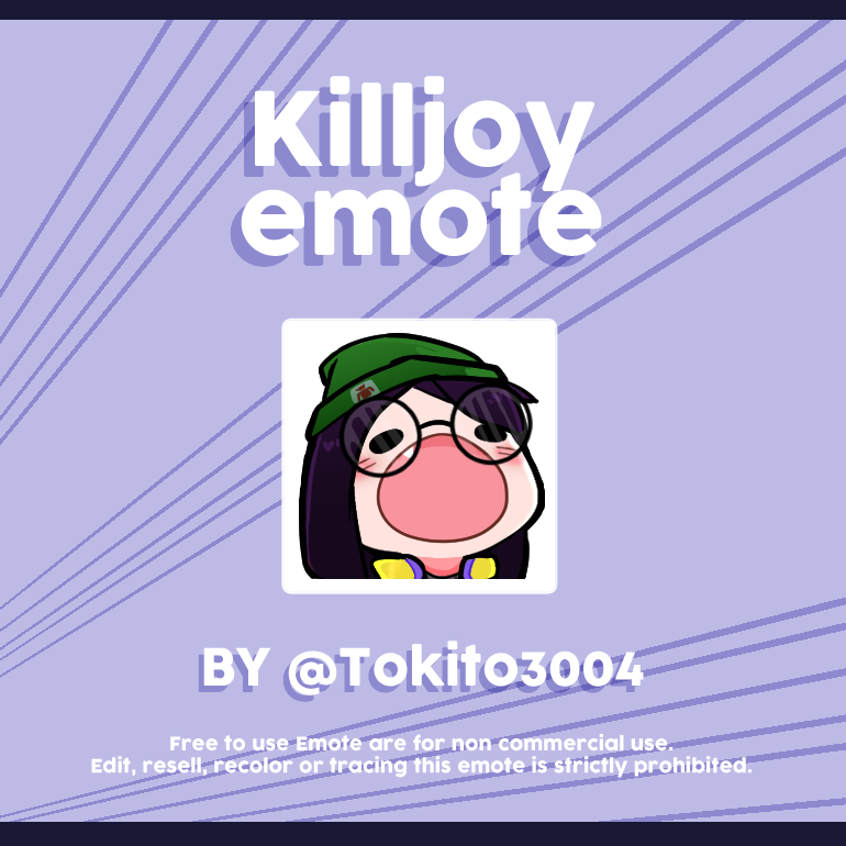 Tokito3004's tweet photo. 🐋Hello everyone! It's Killjoy time free2use emote!🐋
feel free to ask if you have any questions 😺
❤️🩹like and rt are appreciated❤️🩹
✅Link: https://t.co/68t8p7yOCf #freetwitchemote #free2use #artistsupport #artmoot #emote #killjoy #ValorantArt https://t.co/cmzKE9yeGo