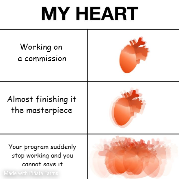 Gabitigress18's tweet image. Press F to pay respect 🥲
.
.
#artistproblems #artistlife #meme #gabyt #illustration #drawing #digitalart #photoshop #artmeme